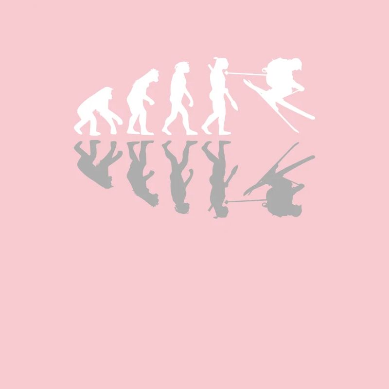 Human Evolution Skiing Ski Snowboard Winter