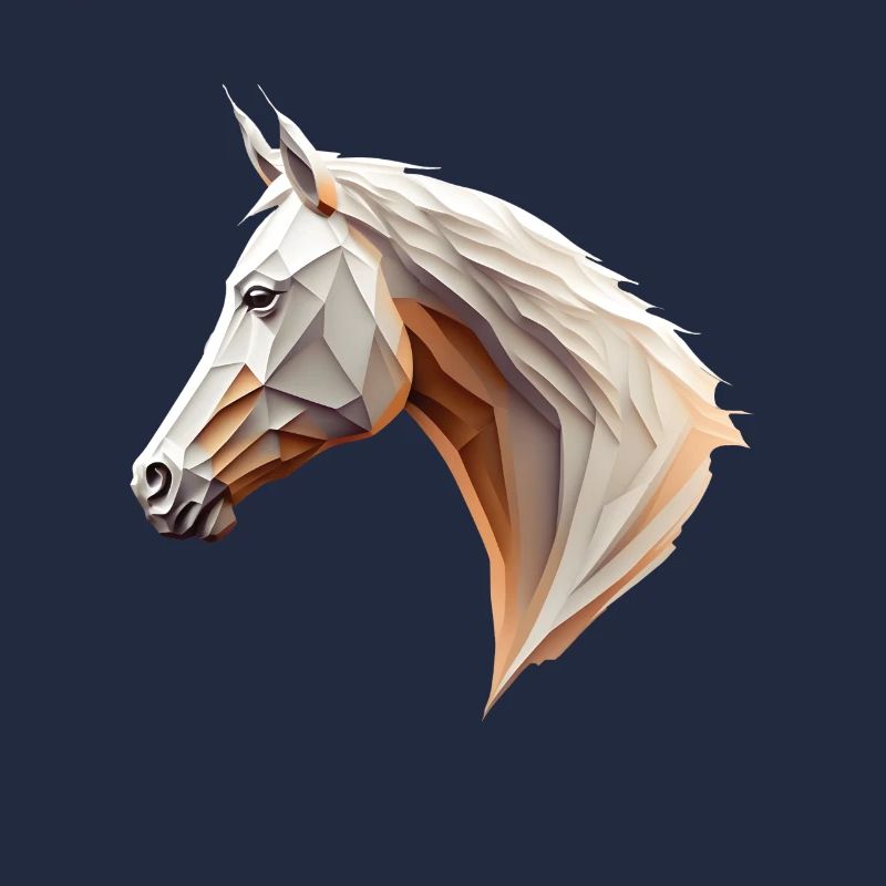 Polygon Pferdekopf Pferd horse head low poly