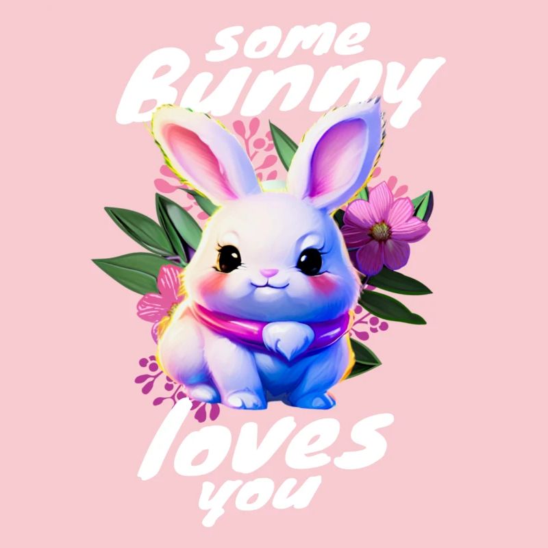 Le lapin de Pâques doux vous apporte de l’amour