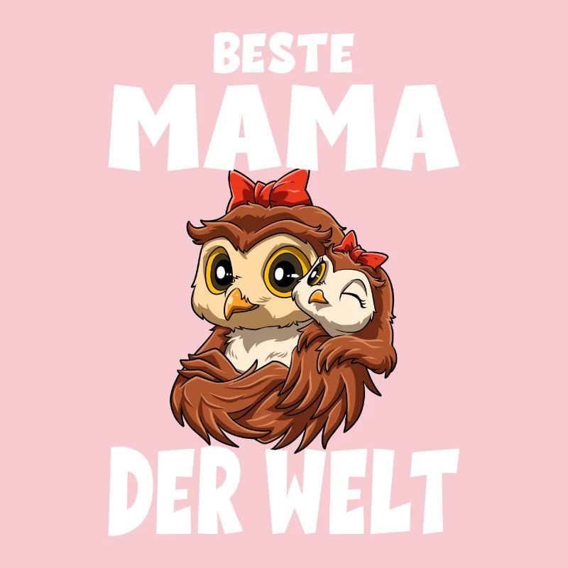 Beste Mama der Welt Muttertag Mutter Eule für