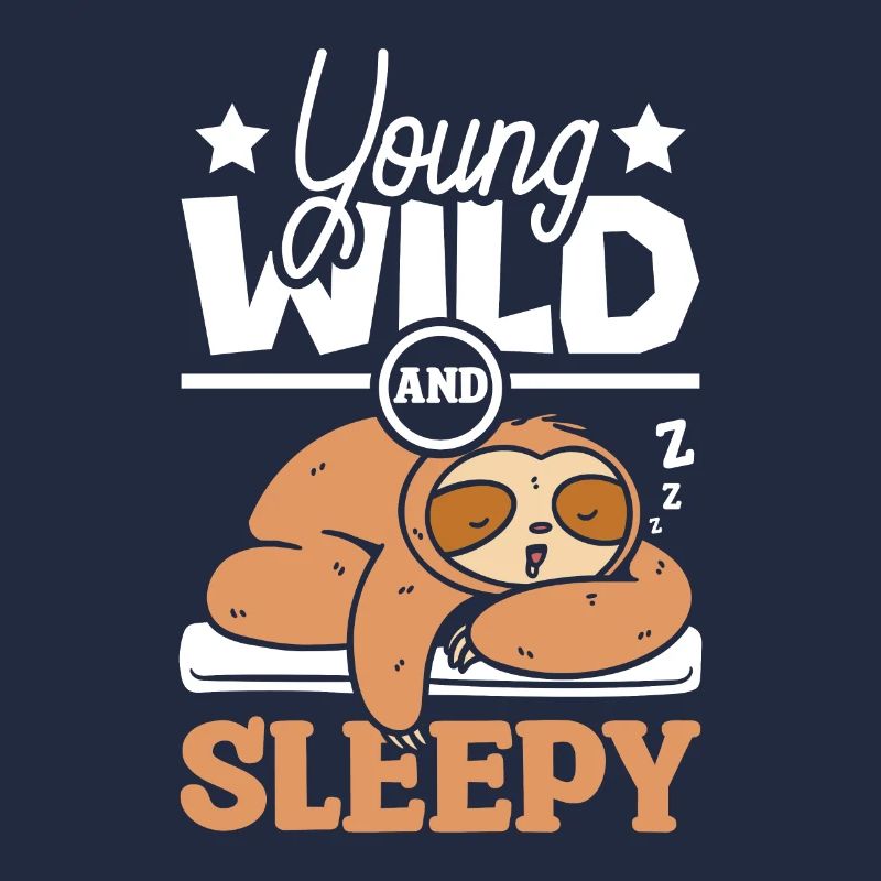 Young wild and sleepy sloth