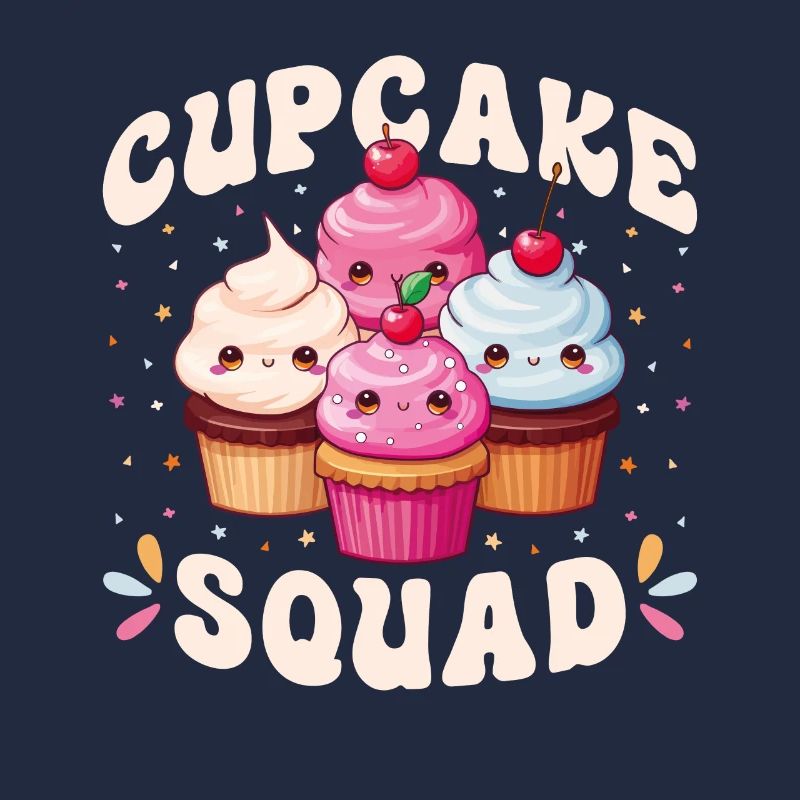 Cupcake Squad Design Kawaii Cupcake Squad