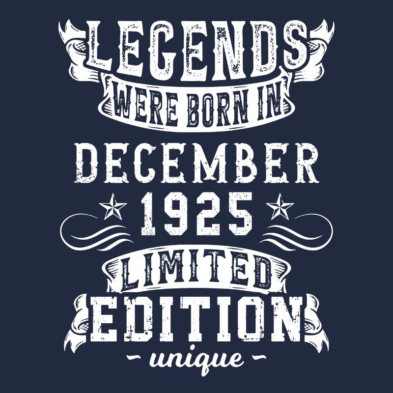 Birthday December 1925 year Limited Edition