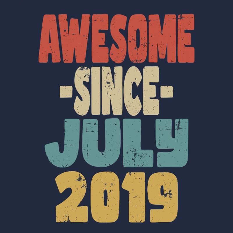 2019 Juli Geburtstag Retro
