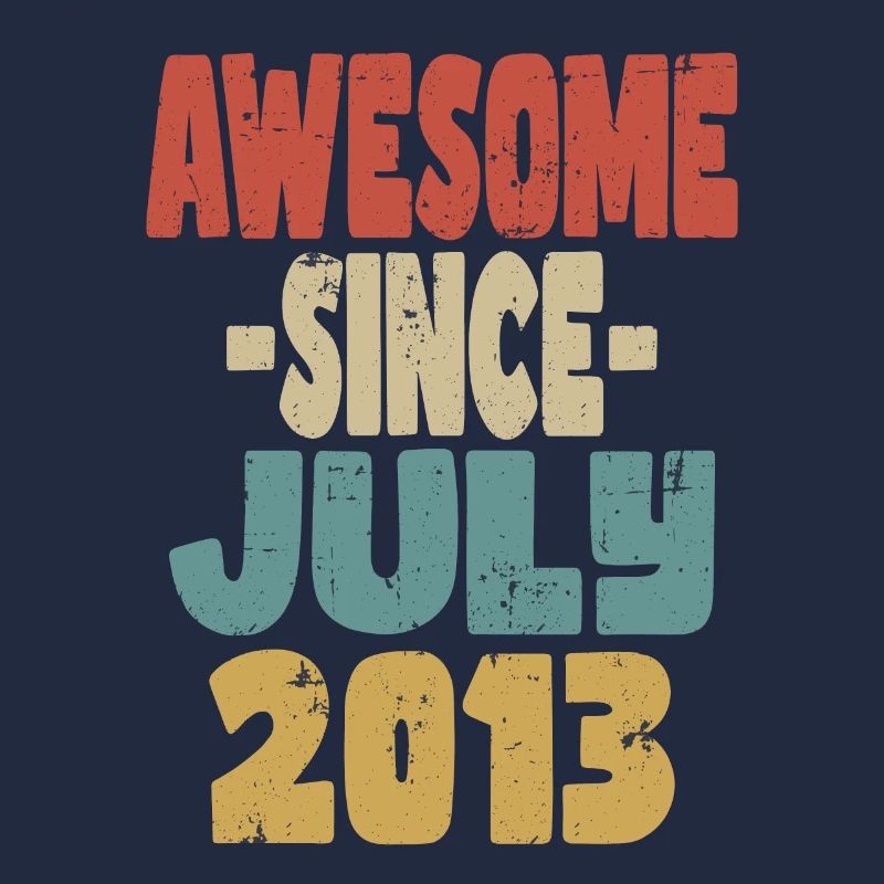2013 Juli Geburtstag Retro