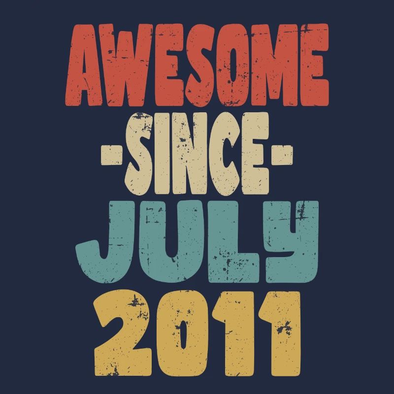 2011 Juli Geburtstag Retro
