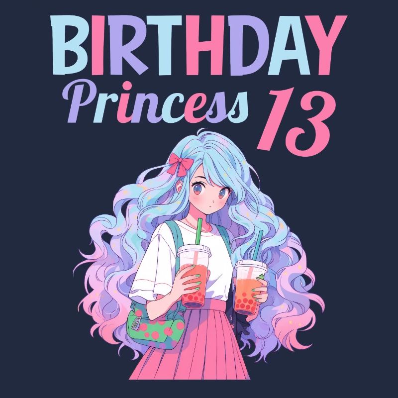 Anime Mandga Boba Bubble Tea 13. Geburtstag