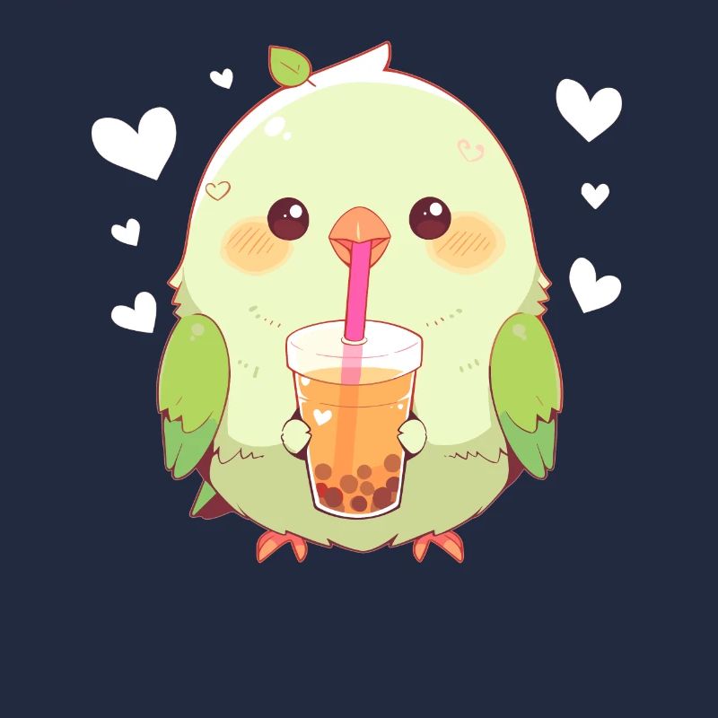 Inséparable kawaii boit Boba Bubble Tea Chibi