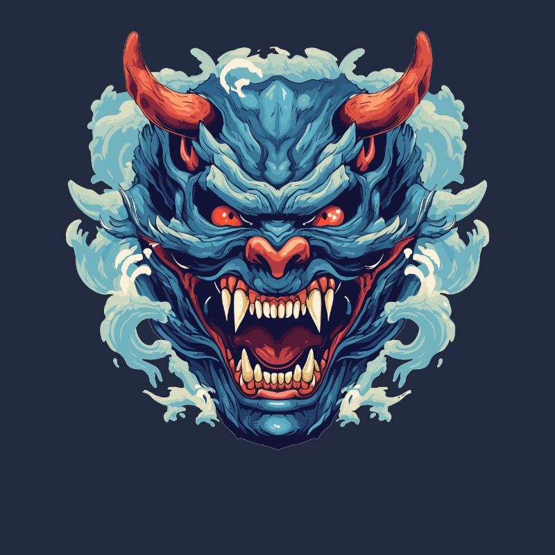 Japanischer Hannya Dämon Samurai Warrior Oni Maske