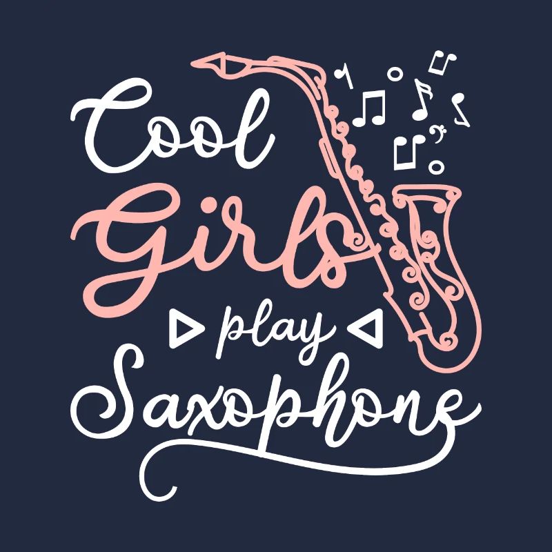 Des filles cool jouent du saxophone