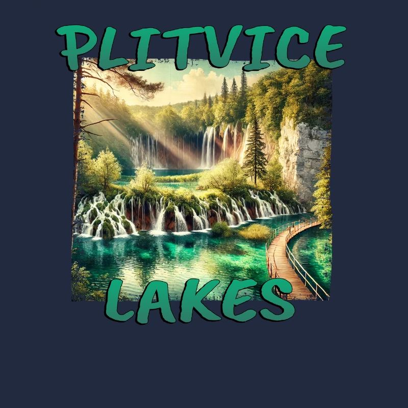 Lacs de Plitvice, Croatie, Cascade Grunge