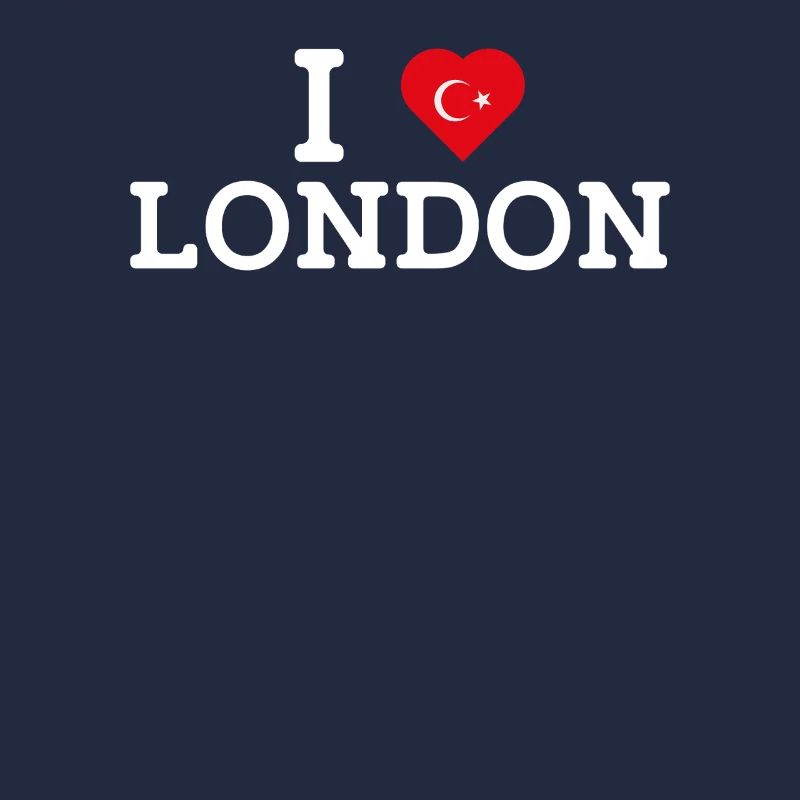 J’aime Londres Cool Mauvais Drapeau Turc Lover Jeu de mots