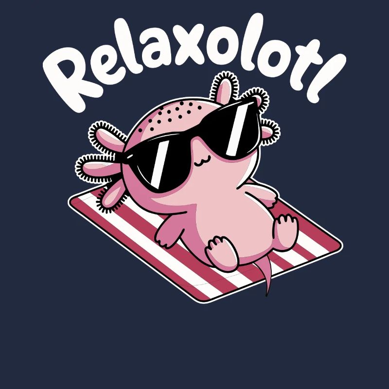 Relaxolotl Axolotl Pun Beach Vacances d’été
