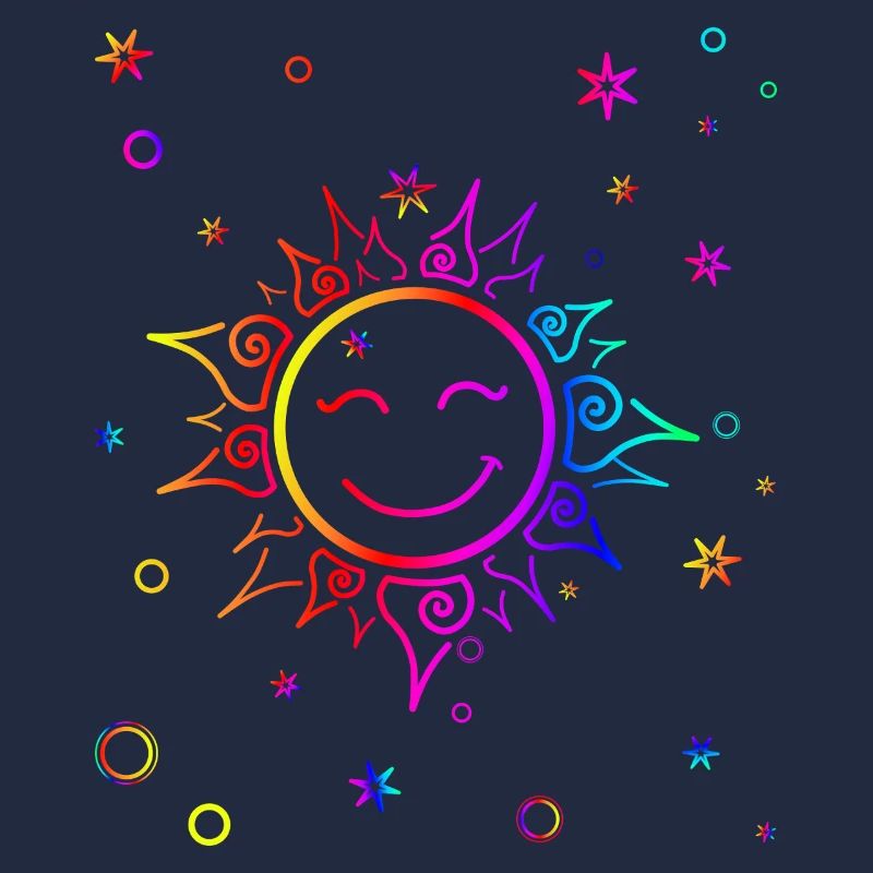 Smiling Sun Gradient Rainbow