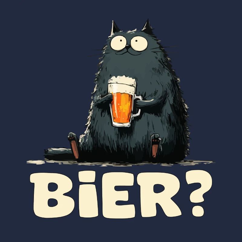Drôle de chat avec de la bière