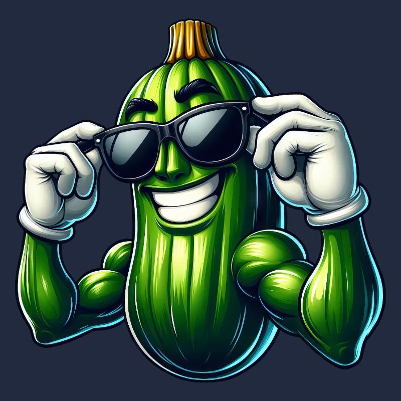 Cool concombre cornichon légumes dessin animé