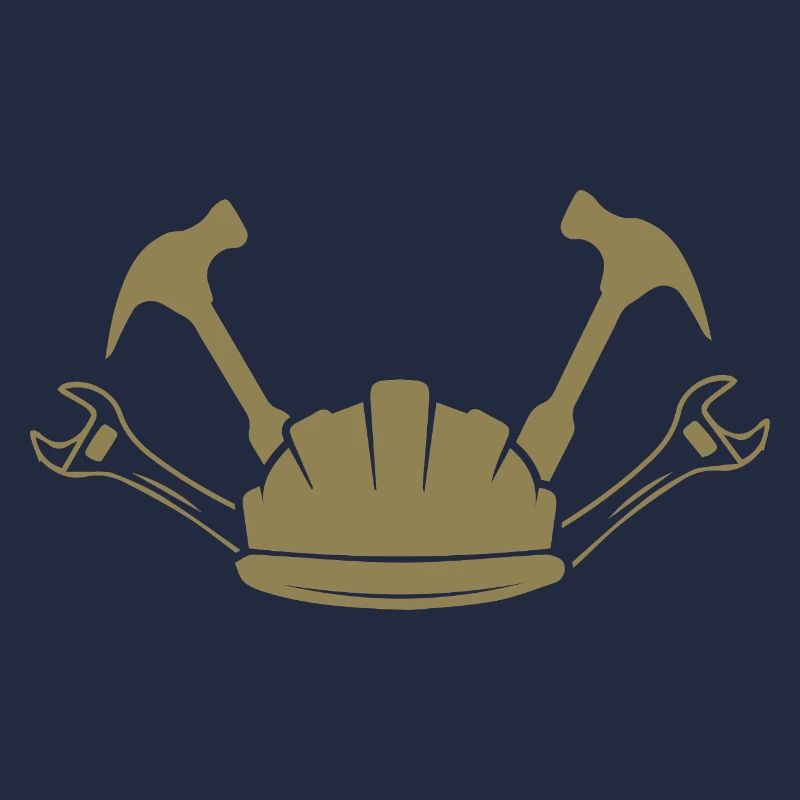 Construction Site Construction Worker Craft Helmet Silhouette