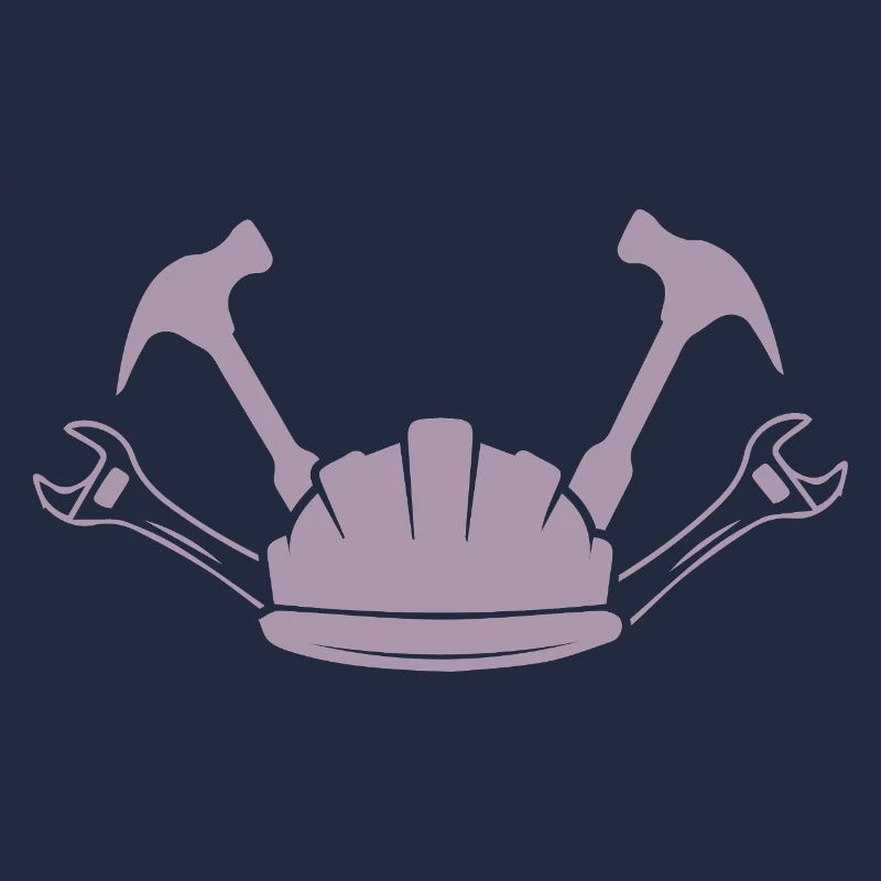 Baustelle Bauarbeiter Handwerk Helm Silhouette