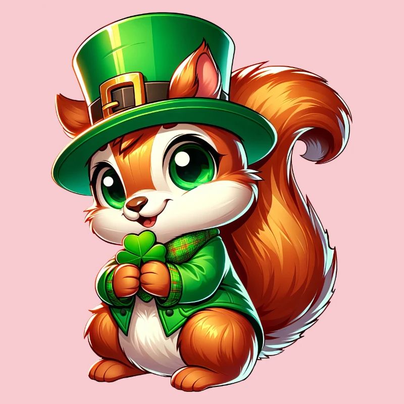 Conception de bande dessinée écureuil mignon de la Saint-Patrick