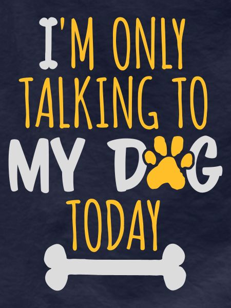 only talking to dog