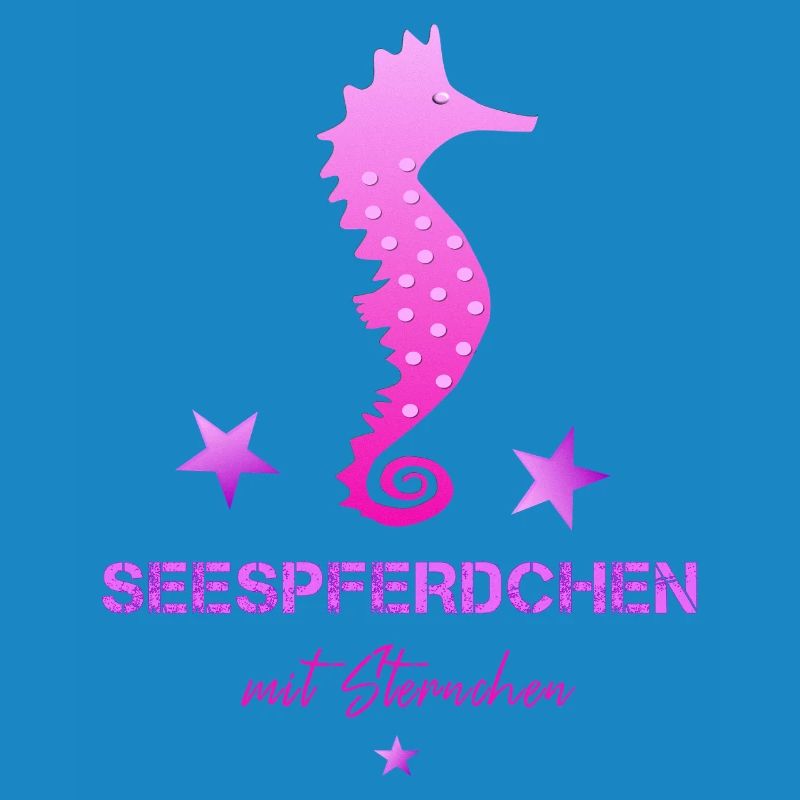 rosa seepferdchen mit sternchen Schwimmabzeichen