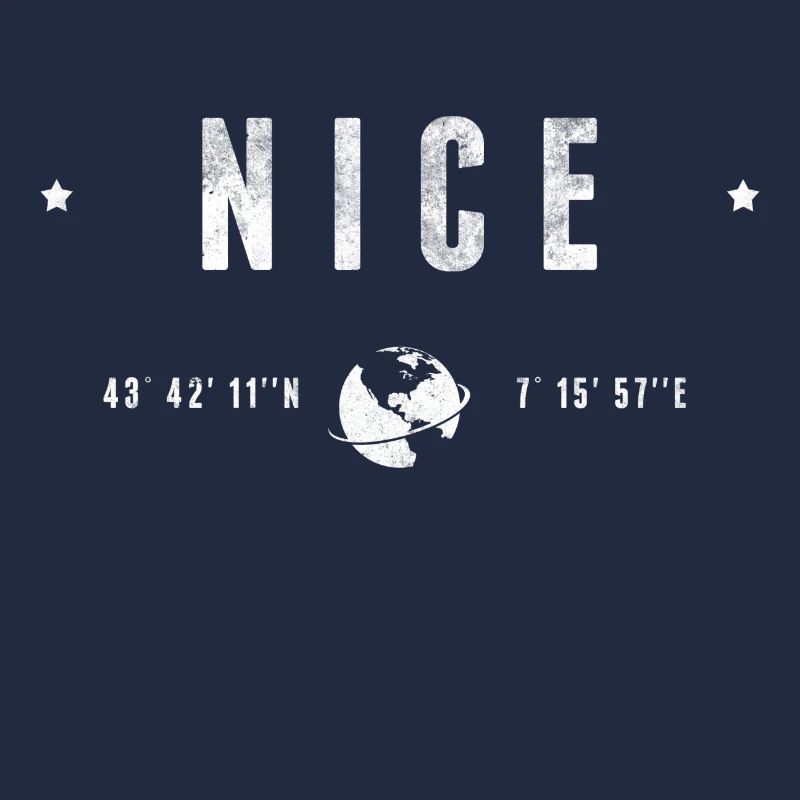 Nice Coordonnées Géographiques Stylisées