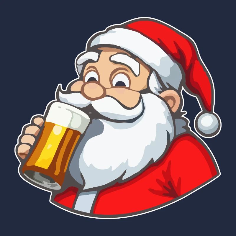 Weihnachtsmann mit Bier