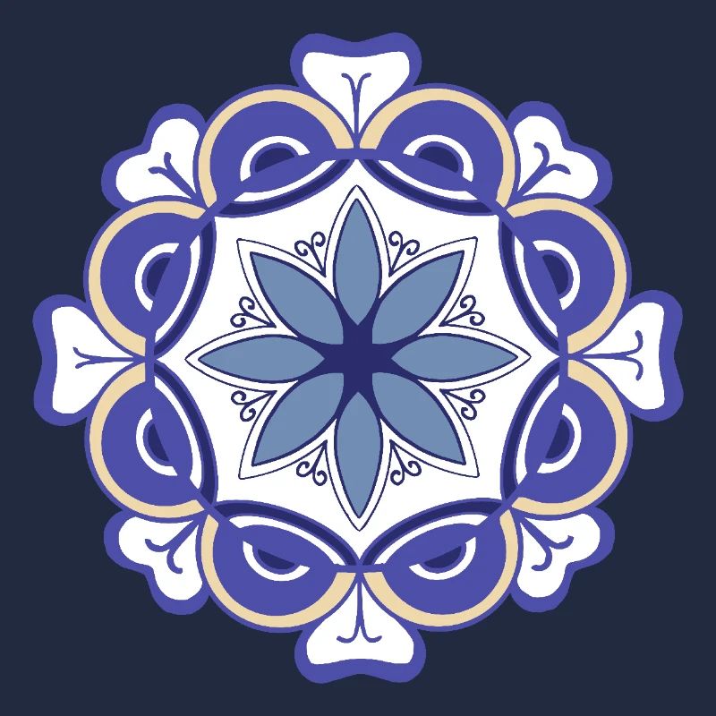 oriental pattern morocco blue tones