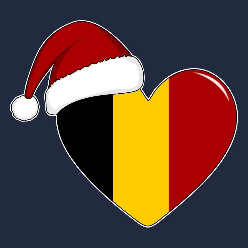 Drapeau de la Belgique Coeur de Noël