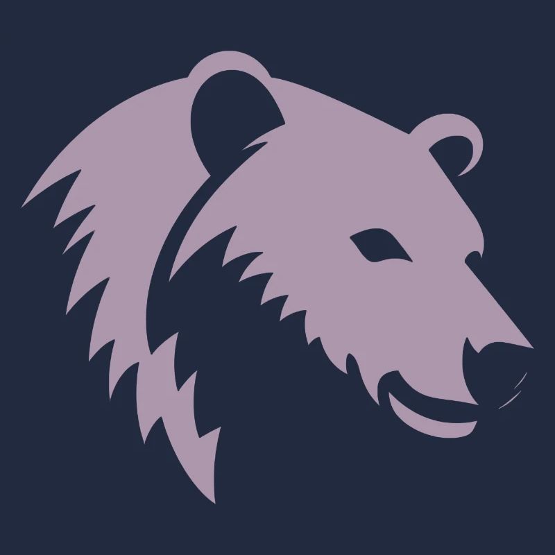 Bär Silhouette eines Eisbärkopfes