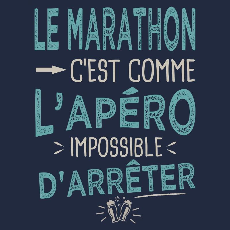 Le marathon c'est comme l'apéro Humour running