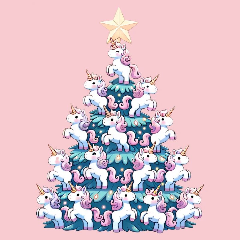 Conception d’arbre de Noël Licorne