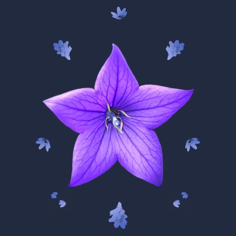 Glockenblume lila Blumenmuster blaues Blume