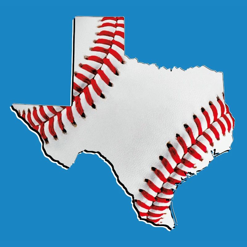Real Baseball in Texas State Map