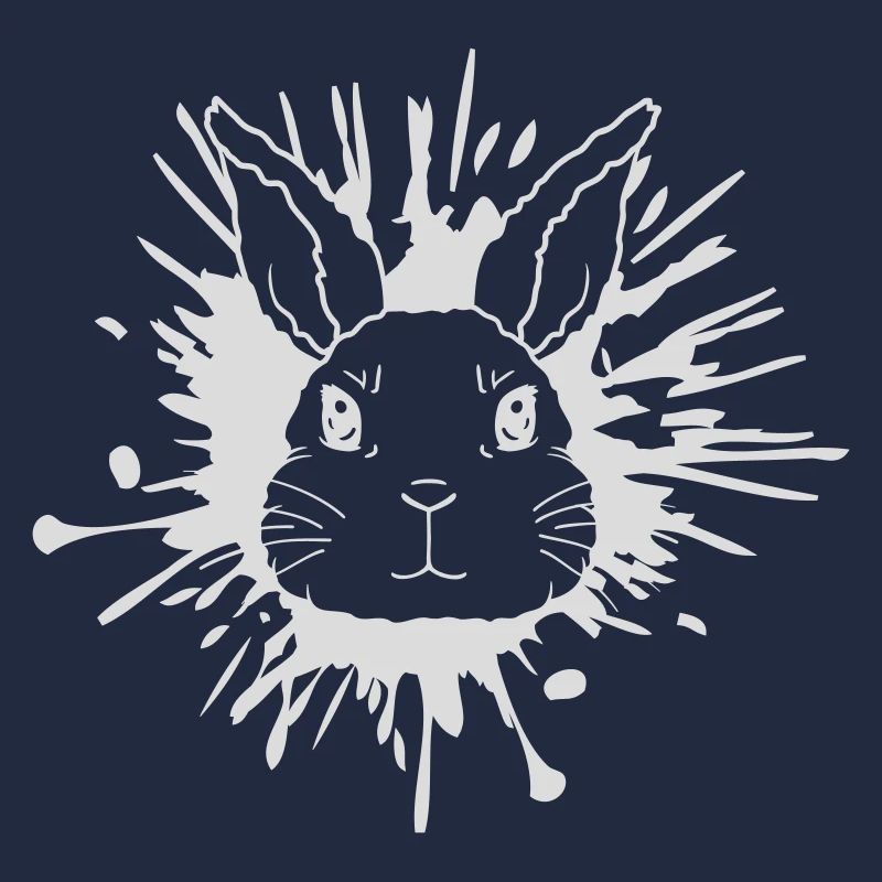 Éclaboussures de lapin éclaboussures de couleur