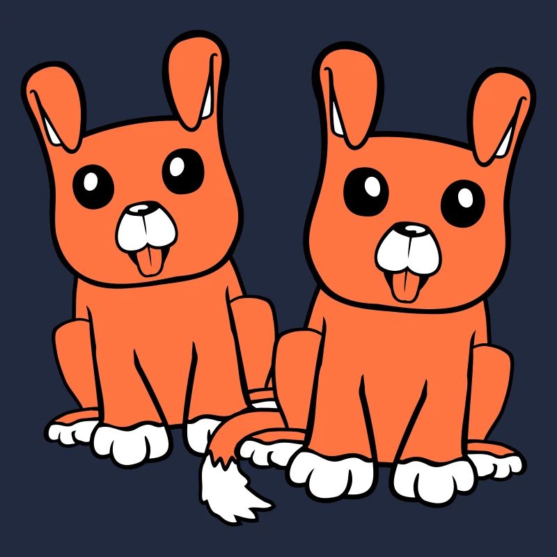 2 Hunde Team Sitzen Zwei Freunde Crew Glücklich