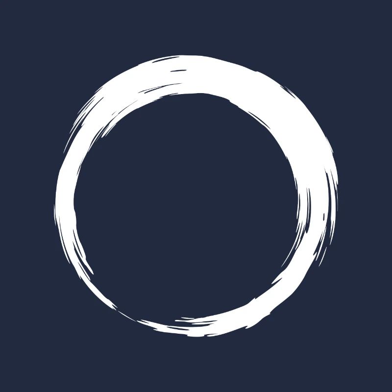 Circle icon brush white