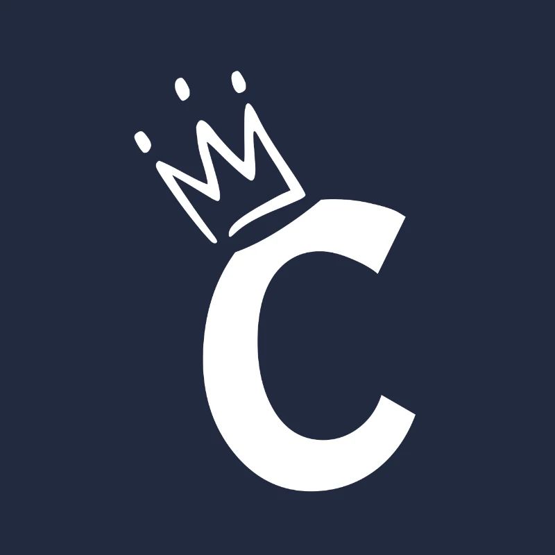 Lettre C avec couronne
