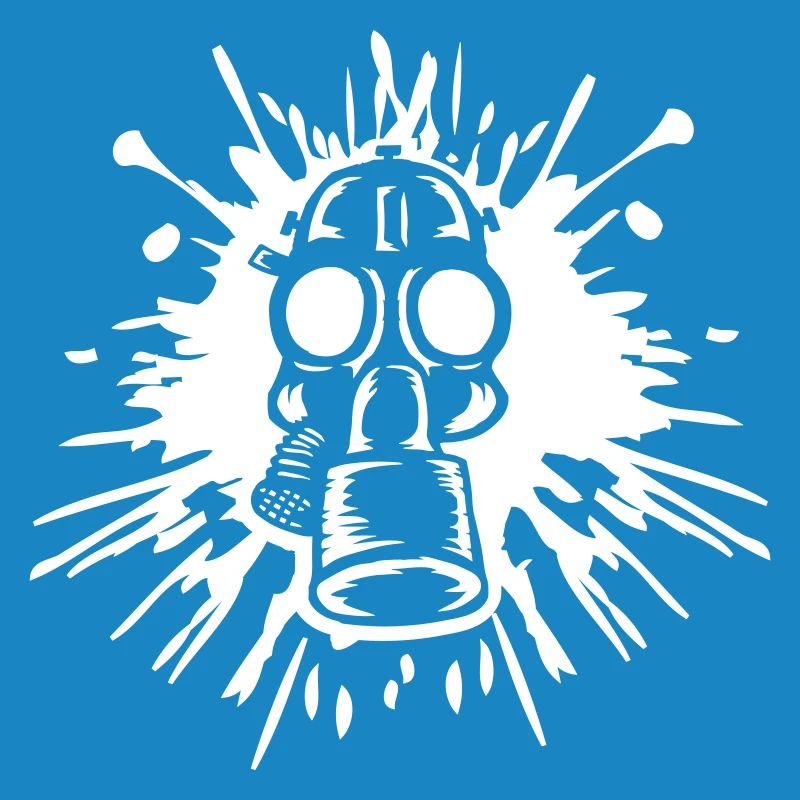 Goutte d’éclaboussure de couleur Conception de masque à gaz