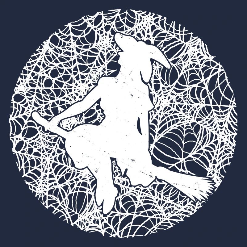Spooky Spider Web Witchcraft Broomstick Halloween