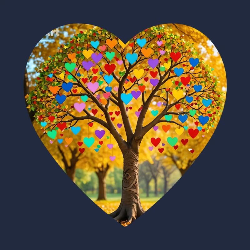 Baum mit Herzblättern