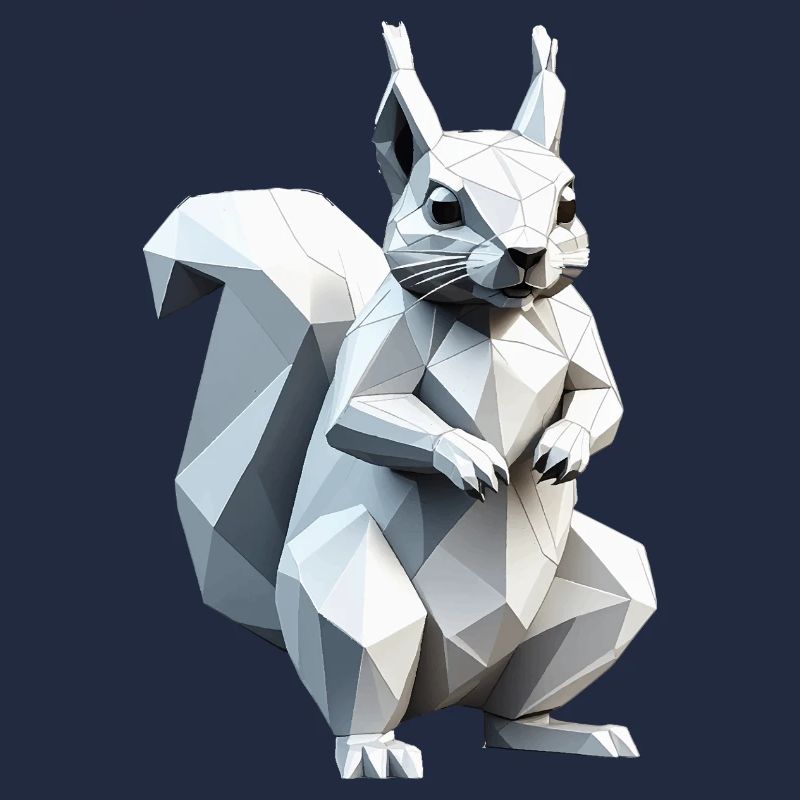 Écureuil - Mignon design de polygone bas