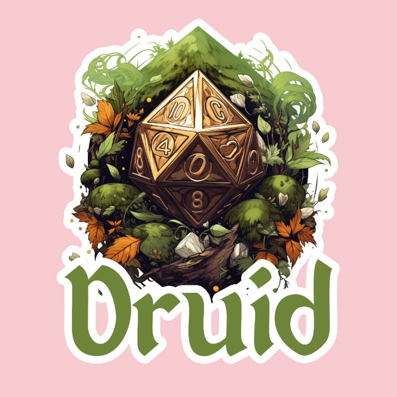 Druide avec D20 – Conception de RPG fantastique