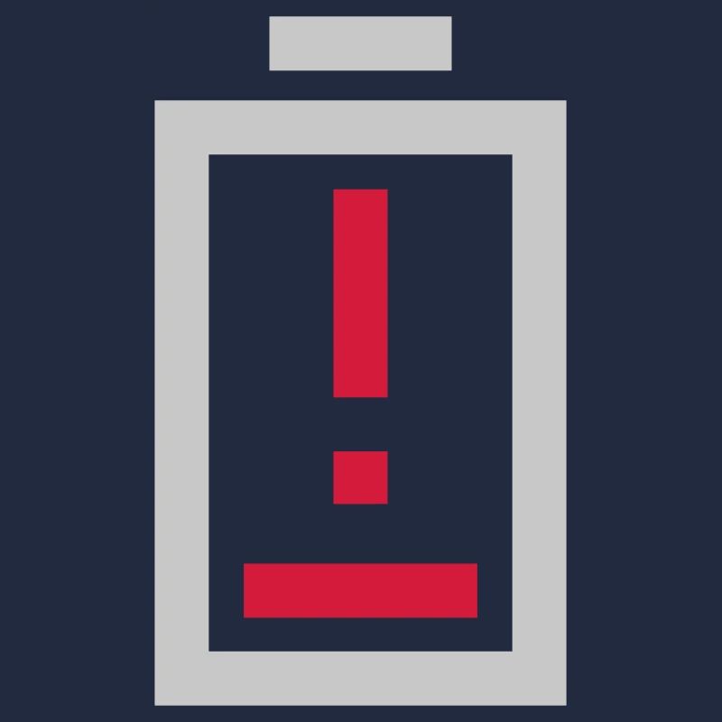 Exclamation point battery no power