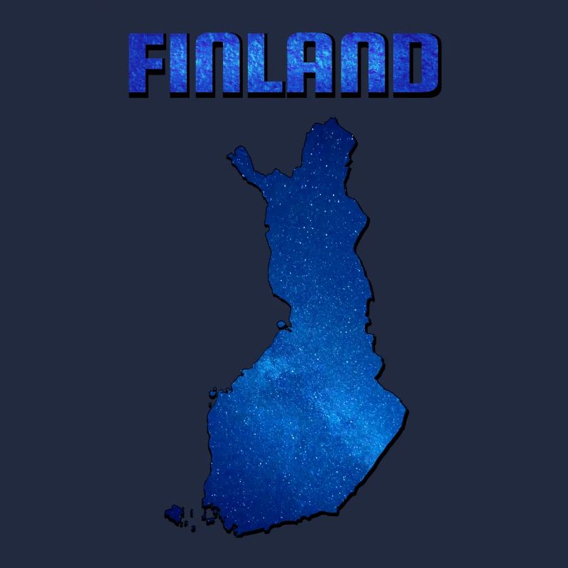 Blue Finland Map