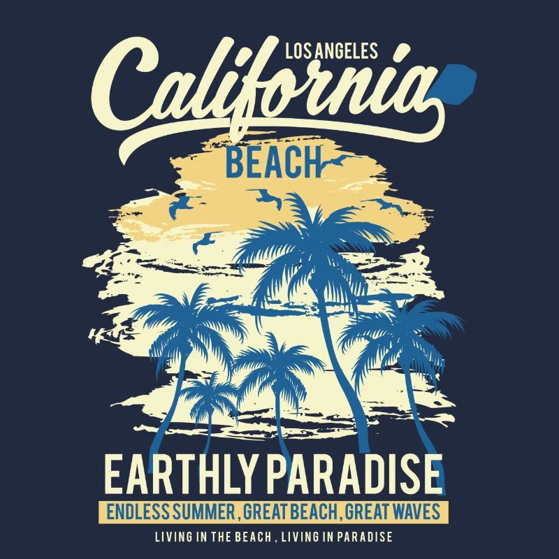 Paradis terrestre de la plage californienne