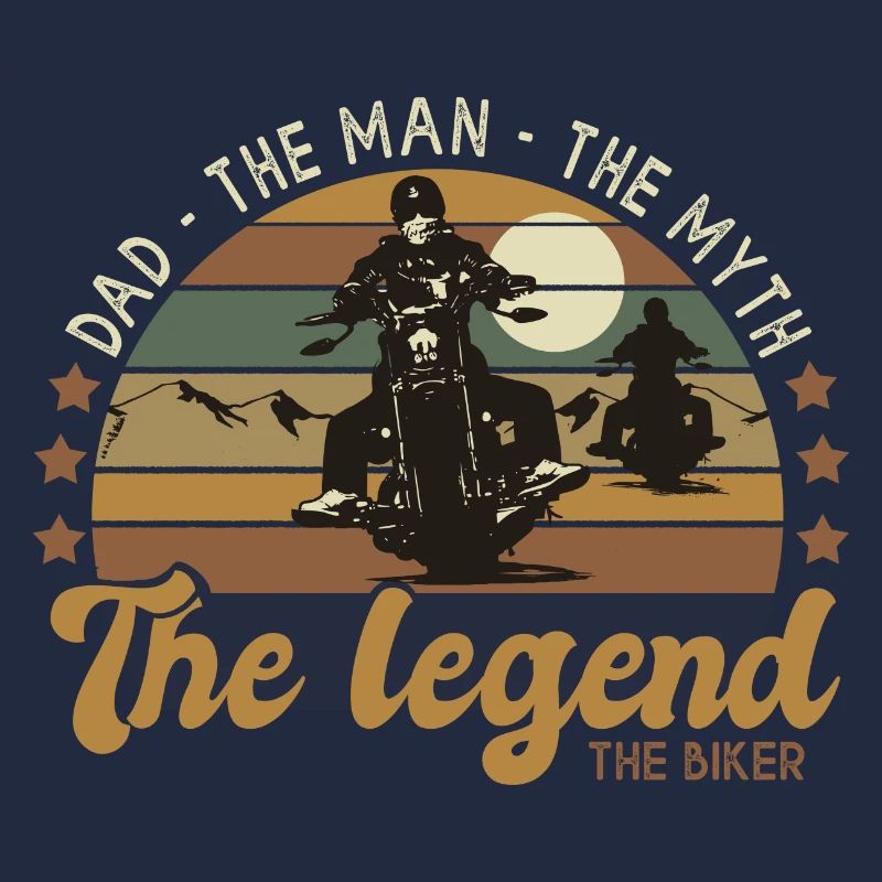 dad biker man Mythos Geschenk Mann Papa Motorrad