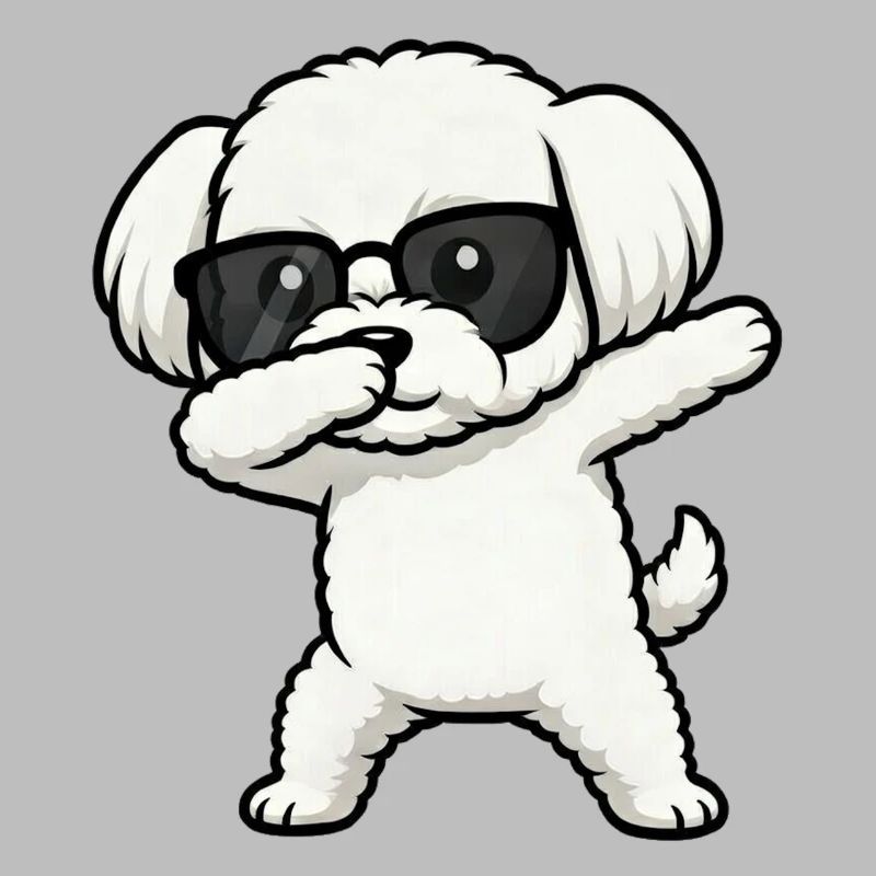 Dabbing Maltese