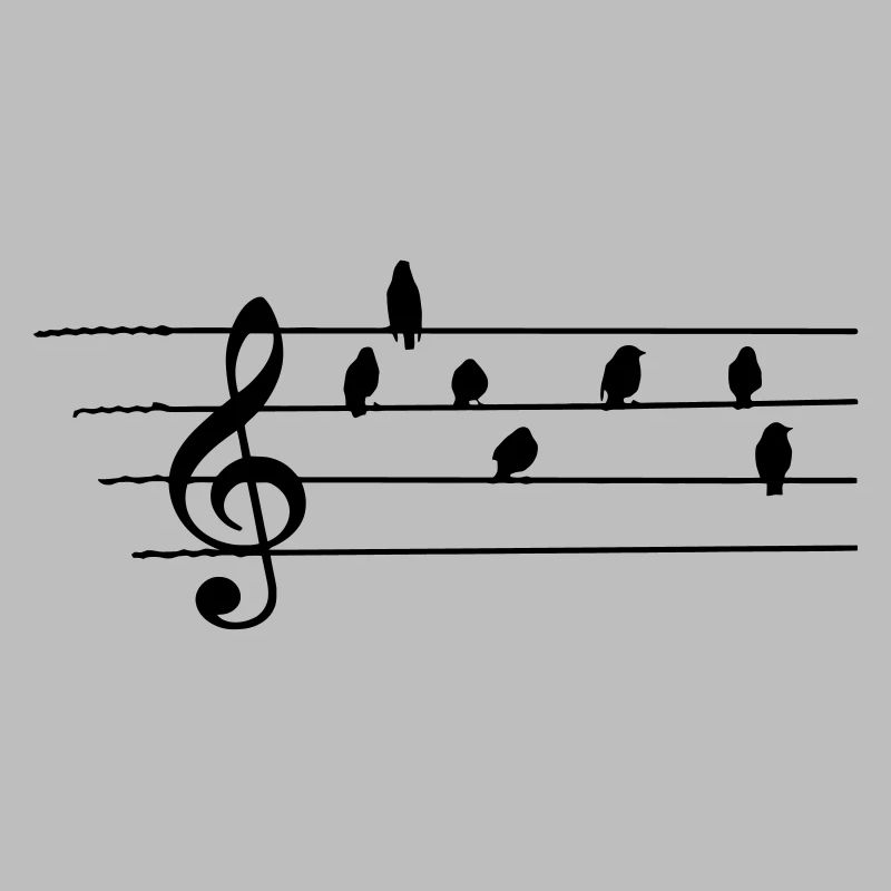 Musique - Treble Clef - les oiseaux que les notes