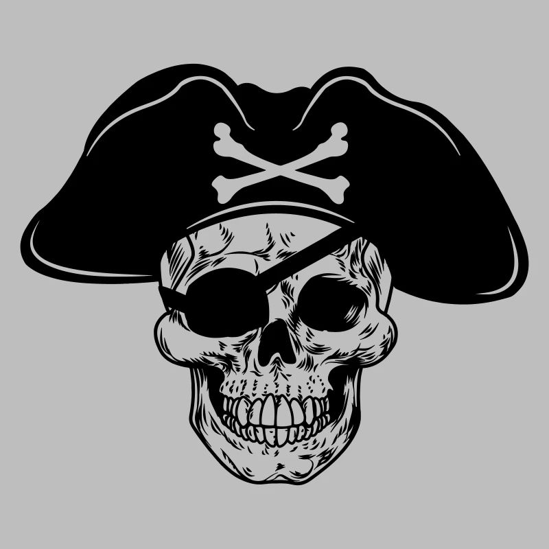 Chapeau de pirate crâne et cache-œil
